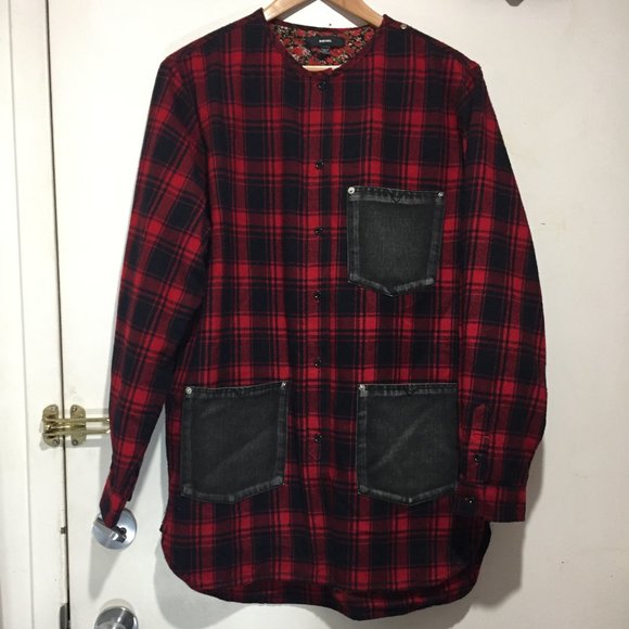 DIESEL LIGHTWEIGHT PLAID JACKETS SIZE L - Picture 2 of 8